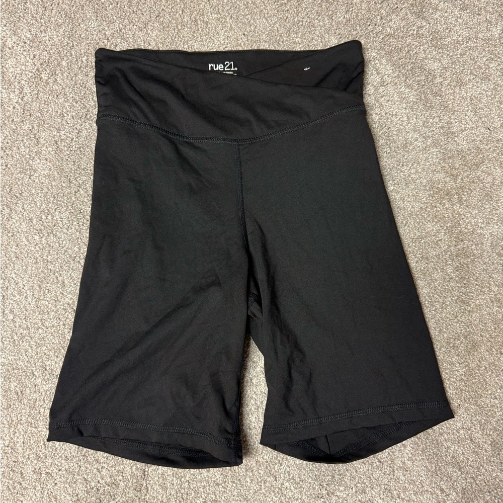 Rue21 Black Bike Shorts with Elastic Waistband
